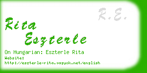 rita eszterle business card